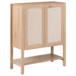 Beliani Shoe Storage Cabinet Beaulac Light Brown - thumbnail 1