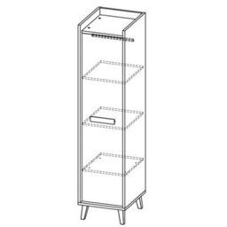 Arte Versatile Slimline Storage Cabinet - Werso W2, Anthracite & Oak Riviera, H1952mm W473mm D550mm - thumbnail 2