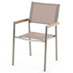 Beliani Garden Dining Set 6 Seater Grosseto Eucalyptus Wood Brown/ Beige - thumbnail 8