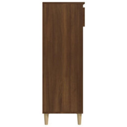 Berkfield Compact Shoe Cabinet Brown Oak 40X36X105 Cm Engineered Wood - thumbnail 5