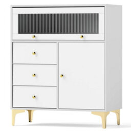 Bedroom Chest Of Drawers Modern Storage Cabinet W/pull Out Drawers - thumbnail 1