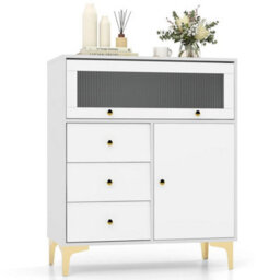 Bedroom Chest Of Drawers Modern Storage Cabinet W/pull Out Drawers - thumbnail 6