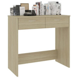 Berkfield Modern Desk Sonoma Oak 80X40X75 Cm Engineered Wood - thumbnail 5