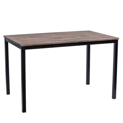 Nordlys 4-Person Metal And Gray Wood Dining Table Industrial Style Dining Room - image 1
