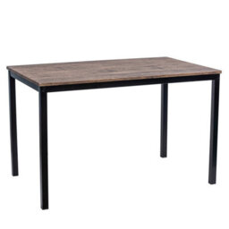 Nordlys 4-Person Metal And Gray Wood Dining Table Industrial Style Dining Room - thumbnail 1