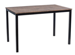 Nordlys 4-Person Metal And Gray Wood Dining Table Industrial Style Dining Room - thumbnail 2