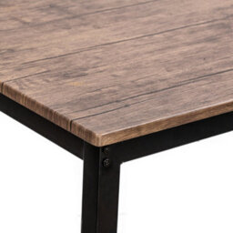 Nordlys 4-Person Metal And Gray Wood Dining Table Industrial Style Dining Room - thumbnail 5