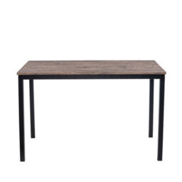 Nordlys 4-Person Metal And Gray Wood Dining Table Industrial Style Dining Room - thumbnail 8