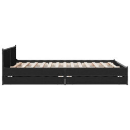 Berkfield Bed Frame With Drawers Without Mattress Black 135X190 Cm Double - thumbnail 5