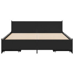 Berkfield Bed Frame With Drawers Without Mattress Black 135X190 Cm Double - thumbnail 4