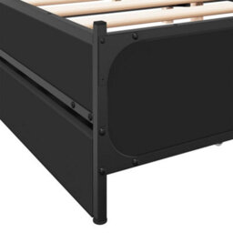 Berkfield Bed Frame With Drawers Without Mattress Black 135X190 Cm Double - thumbnail 8