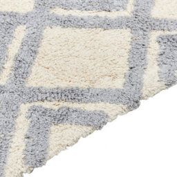 Beliani Beige Cotton Hand-Tufted Rug 140 X 200 Cm - Low Pile Geometric Design - thumbnail 6