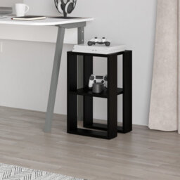 Decortie Lonie Modern Slim Bedside Table Nightstand 34Cm Bedroom Black H 55Cm - thumbnail 8