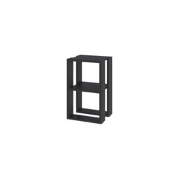 Decortie Lonie Modern Slim Bedside Table Nightstand 34Cm Bedroom Black H 55Cm - thumbnail 2
