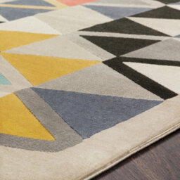Livabliss City-Geometric Taupe Yellow Black Orange Living Dining Bedroom Rug 80 X 220 Cm Easy Care, Non Shedding - thumbnail 3