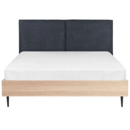 Beliani Bed Fabric Izernore 160 X 200 Cm (Eu King Size) Dark Grey - thumbnail 4
