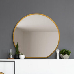 Mirroroutlet The Circulus Gold Framed Flat Bottom Circular Wall Mirror 105Cm X 100Cm - thumbnail 1