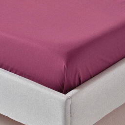 Homescapes Plum Egyptian Cotton Flat Sheet 200 Tc, Double - thumbnail 3