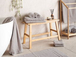 Beliani Set Of 11 Towels Atai Cotton Light Grey - thumbnail 2