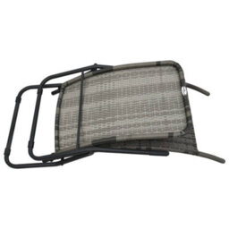 Walplus Folding Sun Lounger Poly Rattan Grey - thumbnail 4