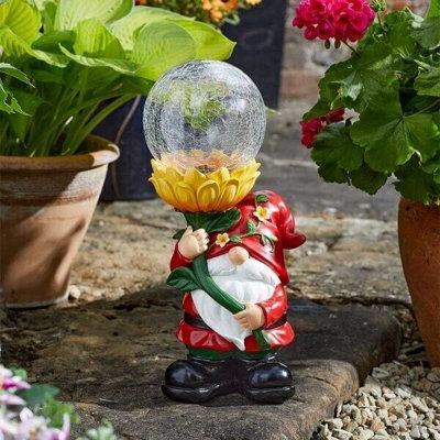 Marco Paul Solar Power Woodland Wizard Garden Ornament Colour Changing Light Outdoor 45Cm - image 1