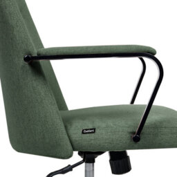 Beliani Office Chair Caroga Fabric Dark Green - thumbnail 7