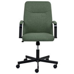 Beliani Office Chair Caroga Fabric Dark Green - thumbnail 5