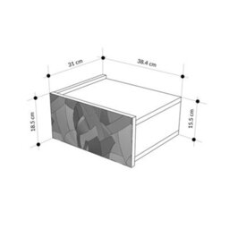 Decortie Floating Bedside Table W/drawer, Underneath Led Light Handleless Modern Nightstand Wall-Mounted Storage Bedroom,white-Oak - thumbnail 3
