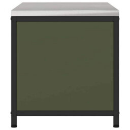 Berkfield Kitchen Storage Cabinet With Shelf With Door Olive Green Steel - thumbnail 7