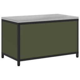 Berkfield Kitchen Storage Cabinet With Shelf With Door Olive Green Steel - thumbnail 8