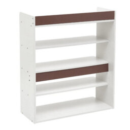 5 Tier White Wooden Shoe Cabinet Storage Rack Footwear Organizer Compact Space Shelves - thumbnail 3