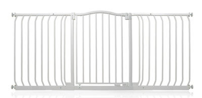 Safetots Curved Top Safety Gate, 161Cm - 170Cm, Matt White, Pressure Fit Stair Gate - image 1