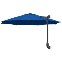 Berkfield Garden Parasol Blue, Black 248 X 248 X 148 Cm Polyester, Steel - thumbnail 6