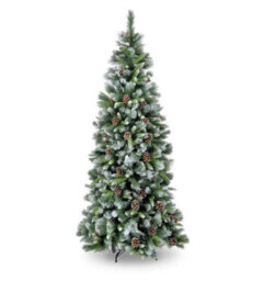 Snowtime 225Cm Frosted Glacier Hook-On W/1094 Tips/pine Cones