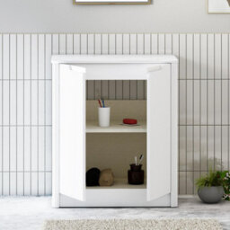 Royal Bathrooms Avenza 800mm Matt White Floor Standing Bathroom Vanity Unit 2 Door With Carrara White Undrilled Worktop& No Basin - thumbnail 5