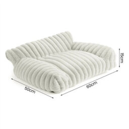 White 60Cm Dog Sofa Bed Cat Beds For House Cats Soft And Fluffy Cat Sofa Bed Small Dog Bed - thumbnail 2