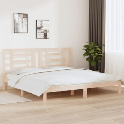 Berkfield Bed Frame Solid Wood Pine 200X200 Cm - image 1