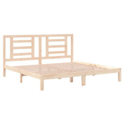 Berkfield Bed Frame Solid Wood Pine 200X200 Cm - thumbnail 4