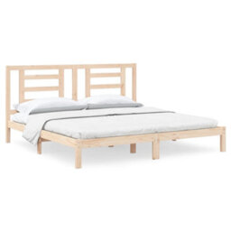 Berkfield Bed Frame Solid Wood Pine 200X200 Cm - thumbnail 2