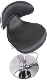 Lamboro Carcaso Breakfast Bar Stool, Single, Adjustable Swivel Gas Lift, Chrome Footrest, Kitchen & Home Bar Stools, Black - thumbnail 6