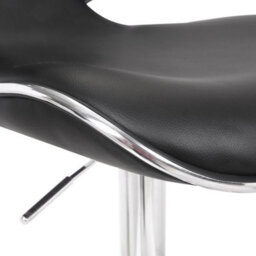 Lamboro Carcaso Breakfast Bar Stool, Single, Adjustable Swivel Gas Lift, Chrome Footrest, Kitchen & Home Bar Stools, Black - thumbnail 7