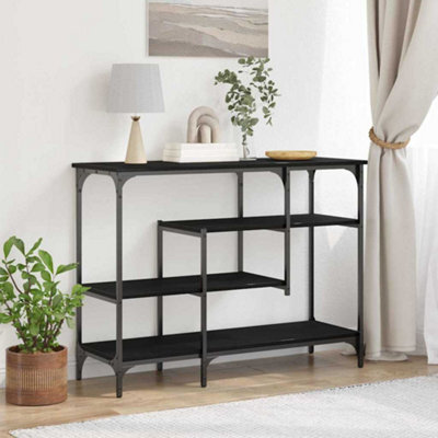 Walplus Console Table With Shelf Black Oak 100 X 35 X 75 Cm - image 1