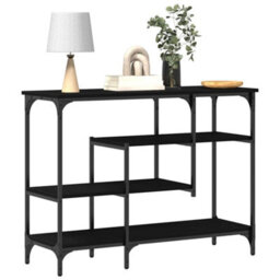Walplus Console Table With Shelf Black Oak 100 X 35 X 75 Cm - thumbnail 3