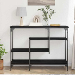 Walplus Console Table With Shelf Black Oak 100 X 35 X 75 Cm - thumbnail 4