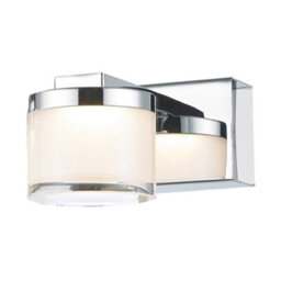 Luminosa Lighting Luminosa Modern Led Wall Lamp Chrome, Warm White 3000K 210Lm