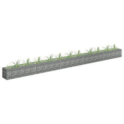 Berkfield Gabion Raised Bed Galvanised Steel 450X30X30 Cm - image 1