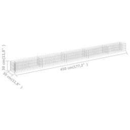 Berkfield Gabion Raised Bed Galvanised Steel 450X30X30 Cm - thumbnail 7