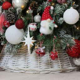 Wicker Christmas Xmas Tree Skirt - 58Cm - thumbnail 5