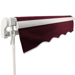 Sundaze 4 X 3M Manual Awning Garden Patio Canopy Sun Shade Shelter Retractable With Fittings And Crank Handle Wine Red - thumbnail 6