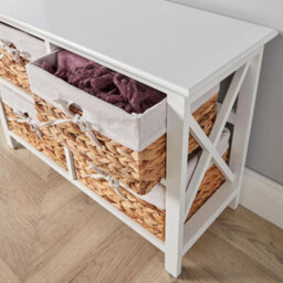 Home Source Fully Assembled 4 Drawer Storage Unit White - thumbnail 4